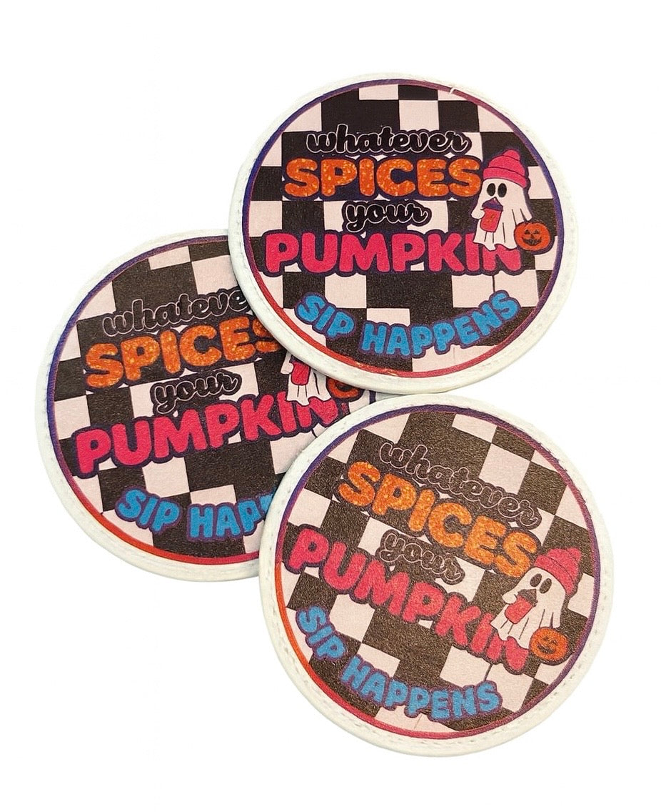 Spicy Pumpkin Coasters