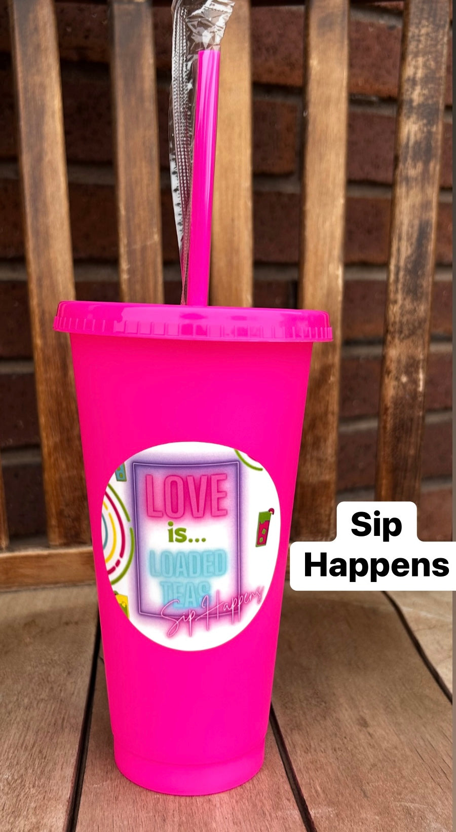 Hot Pink Cups (24 oz)
