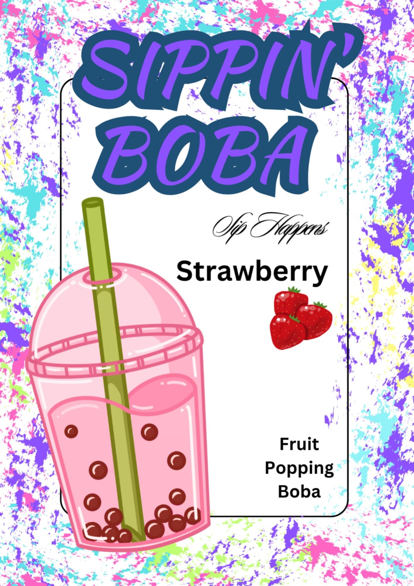Strawberry Sippin Boba