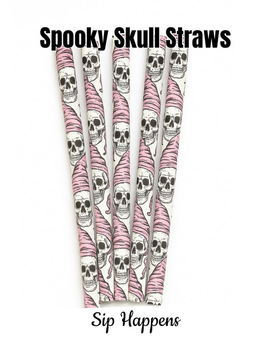 Spooky Skulls Straws